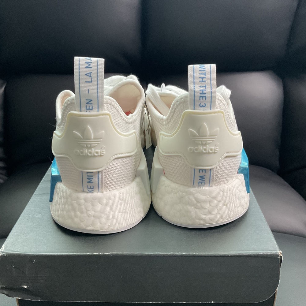 Adidas NMD_R1 W "Core White Glitch" Sneakers Women's Size 7 FX7074 - Picture 4 of 10